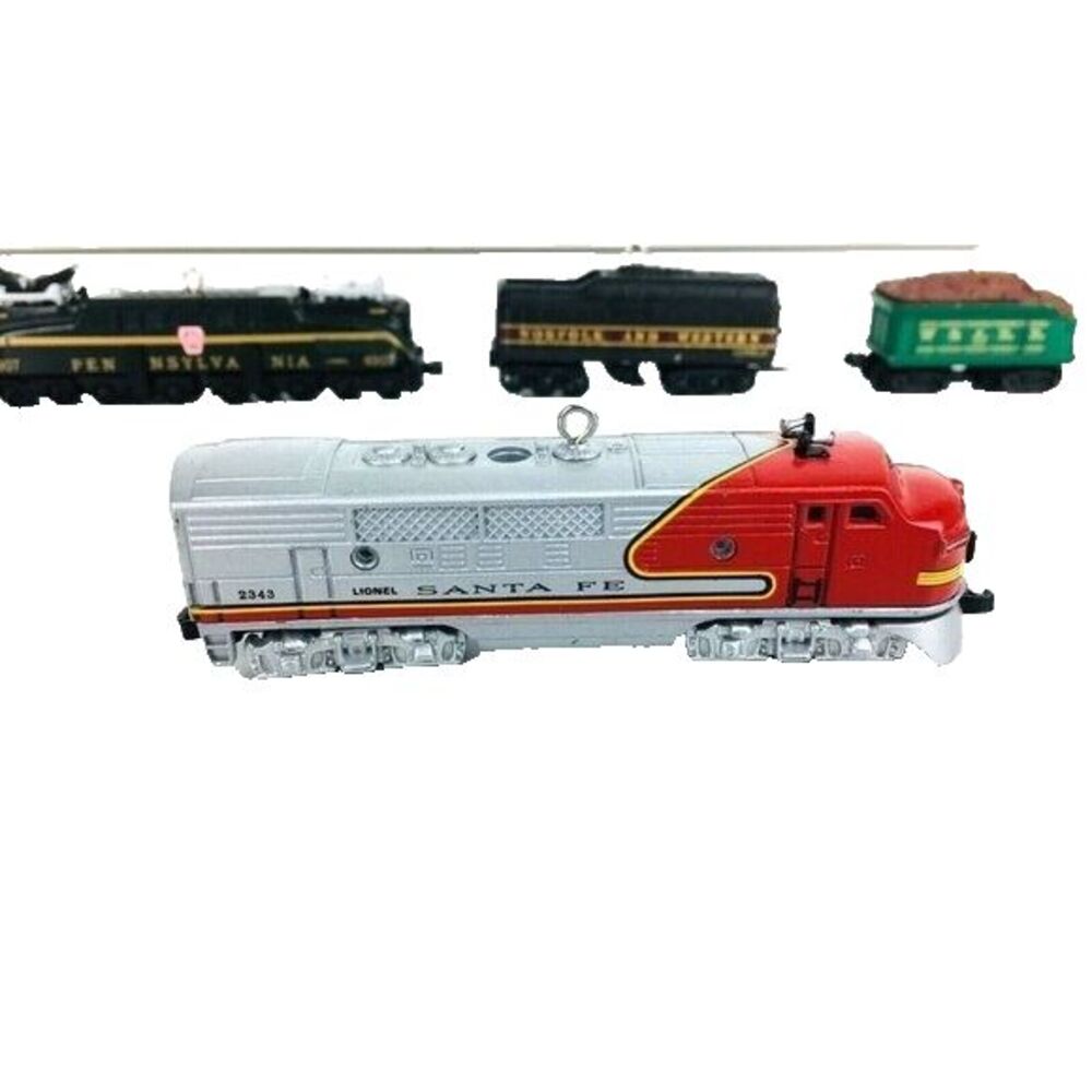 Vintage 90s Lionel Train Diecast Christmas Ornaments Lot of 6 Trains Hallmark